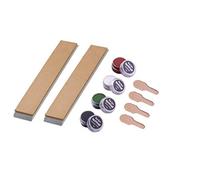 Bacher Asentador de Cuero para Afilar - 2 uds, strop 150 x 25 mm, 4 pastas
