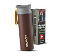 Bachgold® Botella filtro purificador para exterior [650ml] capacidad de filtrado 1500 L I Elimina el 99,99% de las bacterias y filtra virus, partículas y metales pesados I Para situaciones críticas