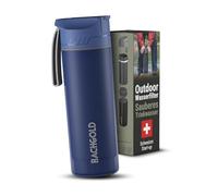 Bachgold® Botella filtro purificador para exterior [650ml] capacidad de filtrado 1500 L I Elimina el 99,99% de las bacterias y filtra virus, partículas y metales pesados I Para situaciones críticas