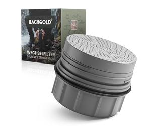 Bachgold Filtro cambiante con capacidad de filtro de 1500L I Elimina el 99,99 % de las bacterias y filtra microplásticos,partículas y cloro I A prueba de interrupción y crisis, para botella de 500ml
