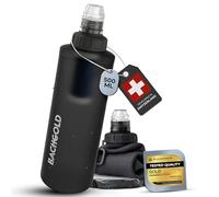 Bachgold® Squeeze Botella con Filtro de Agua - Filtro Agua Supervivencia Ultraligero | Potabilizador de Agua que Filtra Virus, Bacterias y Microplásticos | Outdoor (Gris, 500ml)