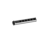 BACH 300.000 - Regleta, 6 tomas, tipo F - CEE 7/3, negro
