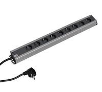 Bachmann 300.001 base múltiple 2 m 9 salidas ac interior negro, gris