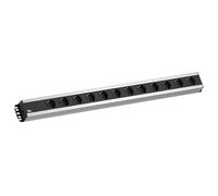 BACH 300.002 - Regleta, 12 tomas, tipo F - CEE 7/3, gris, negro