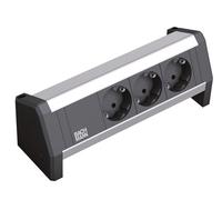 Bachmann 339.1002 - Regleta sin cable para fijar al escritorio (3 enchufes Schuko) [importado de Alemania]