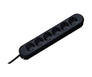 Bachmann 381.147k base múltiple 1,5 m 6 salidas ac negro