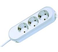 Bachmann 3x schuko h05vv-f 3g 1.50mm² 16a/3680w 3m base múltiple 3 s