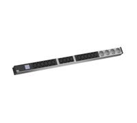 Bachmann 800.2396 bn0500 19 Pulgadas PDU 1HE 16 x C13 4 x Protección de Contacto, medición de Potencia, conexión CEE 16 A Azul/Negro/Plata