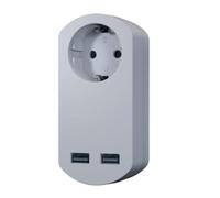 Bachmann 919.024 Smart - Regleta (1 Toma de Tierra, 2 Cargadores USB), Color Blanco