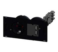Bachmann 929.040 Juego de Cargador USB (1 Puerto Due CEE7/7 y 1 Adaptador en T GST18), Negro