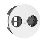 Bachmann 931.233 Twist - Contacto de protección y 2 conectores Keystone, color blanco