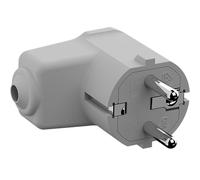 Bachmann 960302 960.302 - Enchufe acodado con protección de contacto, poliamida, 250 V, color gris claro (RAL 7035), IP20