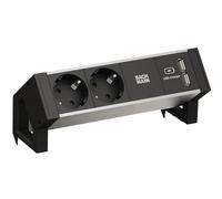 Bachmann Baymann Desk2 - Cargador USB (2 Unidades, Aluminio), Color Negro