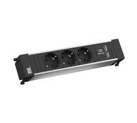 Baymann Power Frame - Marco de alimentación (Mediano, 3 contactos de protección, 1 Cargador USB)