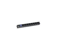 Bachmann BN0500 BlueNet PDU Regulado 8 Salidas AC, 230V 16A, Negro, 19" 1U, con Cable 2m y Pantalla LCD