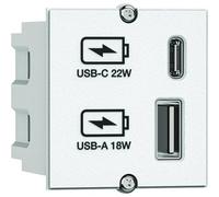 Bachmann - Cargador USB A/C (22 vatios), Color Blanco