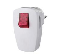 Bachmann - Clavija acodada con interruptor luminoso 3g1,5mm2 blanco