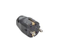 Bachmann - Clavija recta schuko 16a/250v plastico negro