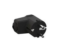 Bachmann conector acodado de montaje negro, cee 7/7 de 2 pines con pro