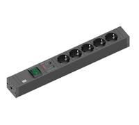 Bachmann Connect Line - Regleta 5xschukos+1int.Bipolar luminaria +protección sobretensión