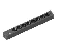 Bachmann 4200019 Connect Line-Regleta (8 enchufes con protección de Contacto, Cable de 2 m), Negro