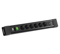 Bachmann CONNECTUS 6 x CEE7/3 1 x Interruptor, 1 x USB C/C 45 W L = 2,0 m CEE7/7 Negro