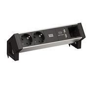 Bachmann desk 2 base múltiple 0,2 m 2 salidas ac interior negro, gris