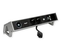 BACHMANN DESK2 1 x IOTspot 2 x Contacto de protección, USB Charger 1 x ABD 0,2 m GST18, Acero Inoxidable