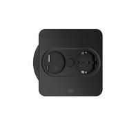 BACHMANN Enchufe empotrable Twist 2 Rectangular 1 x Enchufe con USB A y USB C 2 m Cable Enchufe de Mesa para Cocina y Oficina Negro 946.105 (con Apertura automática y Revestimiento antihuellas)