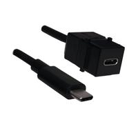 Bachmann Keystone - Conector USB 3.1 Tipo C PD 60 W Hembra/Macho, 0,5 m