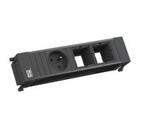 Bachmann power frame - Regleta 1xute negro +2xespacios
