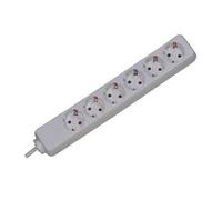 Bachmann - regleta de 6 tomas, cable de 3 m, color blanco