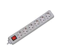 Bachmann - regleta de 6 tomas con interruptor, cable de 3 m, color bla