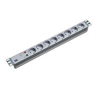 Bachmann - Regleta de 8 tomas, cable de 2 m, color plateado