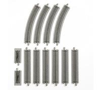 Bachmann Trains 44547 (Sistema electrónico de Marcha atrás automática de Trenes, Pista E-Z de níquel Plateado con Escala Gris Roadbed-HO
