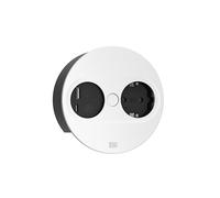 BACHMANN Twist 2 946.204 - Enchufe empotrable Redondo con USB A y USB C de 2 m, para Cocina y Oficina, Color Blanco