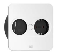 BACH 946.205 - TWIST 2 unidades de toma de corriente, 1 unidad, USB a&C 22W.