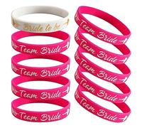 BachpartyGifts Regalos para dama de honor, despedidas de soltera, decoraciones para mujeres, paquete de 10 pulseras de silicona., /, Goma de silicona