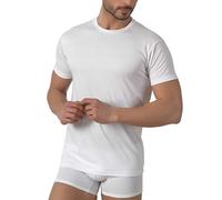 Baci & Abbracci ® - Camiseta interior para hombre de algodón elástico con cuello redondo paquete de 3 camisetas para hombre de manga corta de algodón bielástico para hombre