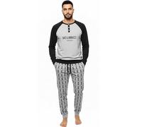 Baci & Abbracci Pijama de Hombre Algodón - Cálido, Cómodo y Elegante para las Noches de Invierno