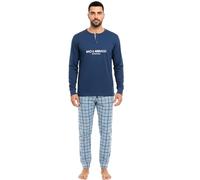 Baci e Abbracci Pijama de Hombre Algodón - Cálido, Cómodo y Elegante para Las Noches de Invierno
