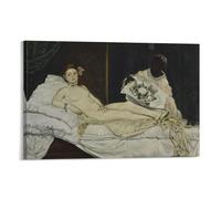BACION Impresión Moderna Edouard Manet Olympia Famosa Pintura Al Óleo, Reproducción De Arte Sobre Lienzo Para Decoración Del Hogar