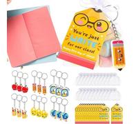 Back First Day Of School Keychain For Kids | 24 Set Colorful With Pencil Ta