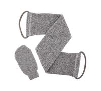 Back - Gray Bath Towel | Washcloth Bath Tool with Handles | Sponge Shower Brush | Enhanced Water Absorption | Two-Piece Bath Scrubber | Body Set for Women and Men
