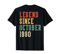(Back) Leyenda 36 de Octubre Cumpleaños 1990 Mujeres 36 Años Camiseta