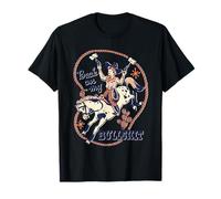 Back on My Bull Rodeo Cowboy Retro Vintage Funny Adult Humor Camiseta