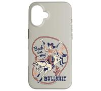 Back on My Bull Rodeo Cowboy Retro Vintage Funny Adult Humor Carcasa para iPhone 16