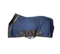 Back on Track Royal Mesh Sheet Deluxe - Manta deportiva ecuestre versátil y ligera con 2 cierres frontales en T, color azul marino, 160 cm