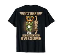 (Back) Oso de Peluche para Hombre de 1927 para cumpleaños del 99 de Octubre Camiseta