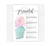 Back Pain Relief Prenatal Poster Chiropractic Care Benefits Safer Delivery Shorter Labor Webster Technique Canvas Wall Art for Office Decor(Framed,08x12inch(20x30cm))